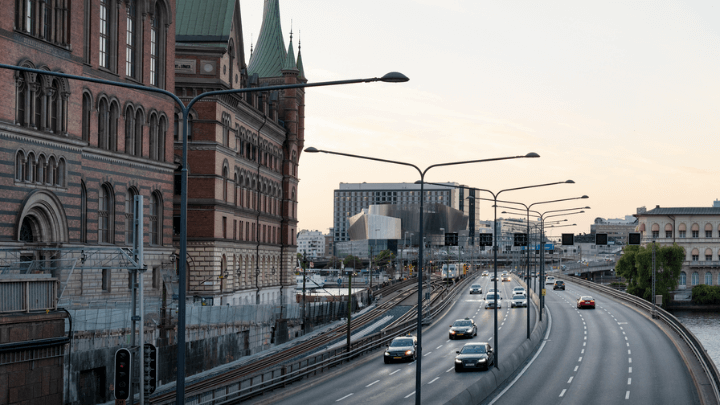 Belysning på Centralbron i Stockholm